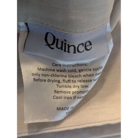 Quince European 100% Linen Duvet Cover 1PC SAND Full/Queen -NEW- - Picture 4 of 7